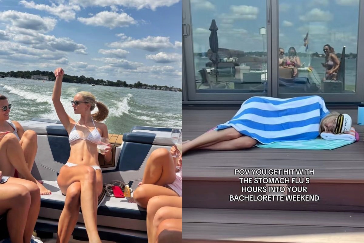 Noiva fica acamada durante despedida de solteira e amigas continuam a festa