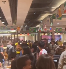 Situação gerou pânico entre os clientes do restaurante Foto: Reprodução/Instagram/@bairrosdazonanorte