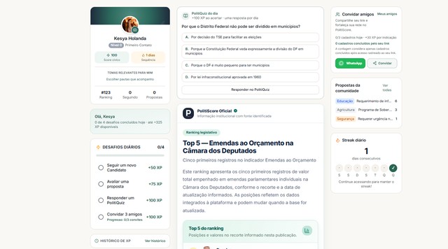 PolitiScore: conheça a rede social para acompanhar e avaliar políticos