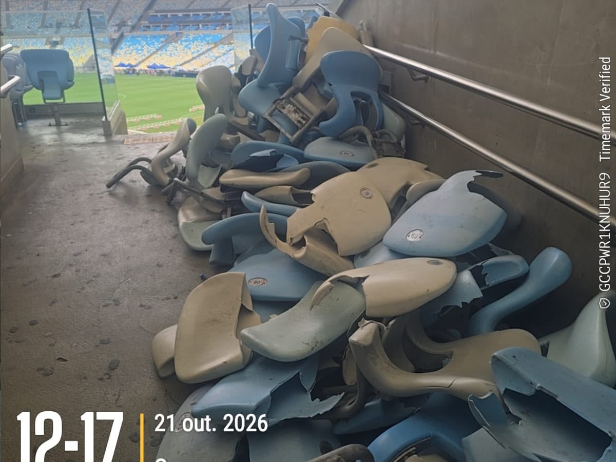 Maracanã revela quase 500 cadeiras quebradas e prejuízo de R$ 300 mil por vandalismo de Vasco e Boca