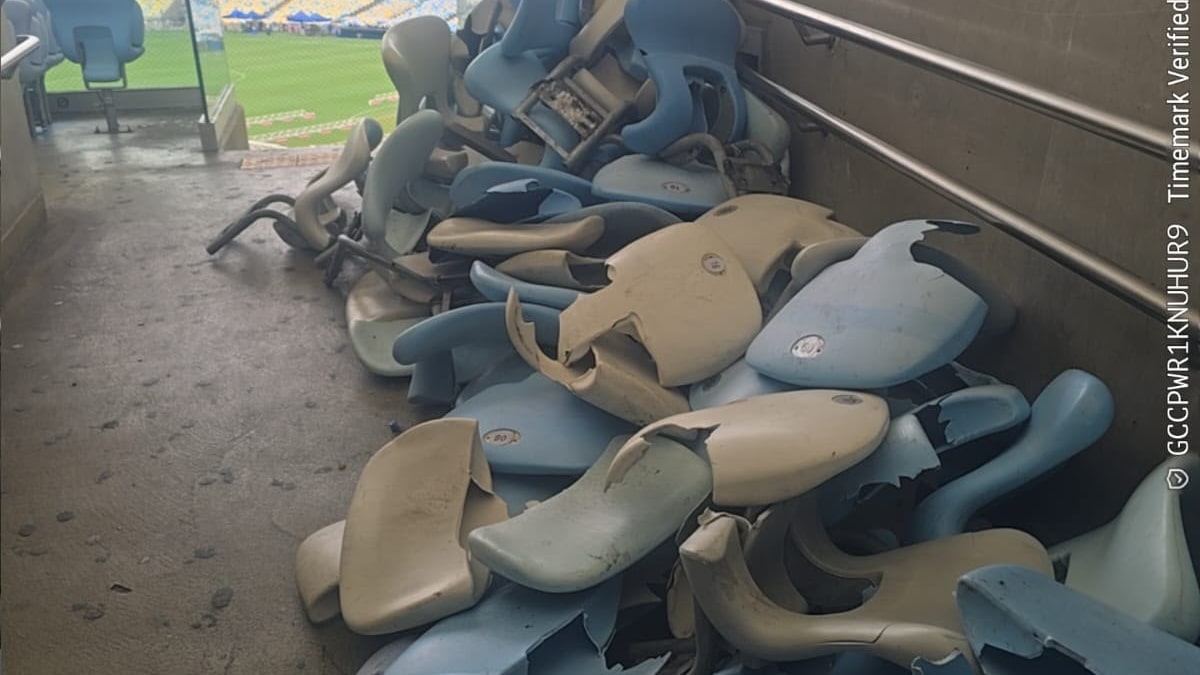 Maracanã revela quase 500 cadeiras quebradas e prejuízo de R$ 300 mil por vandalismo de Vasco e Boca