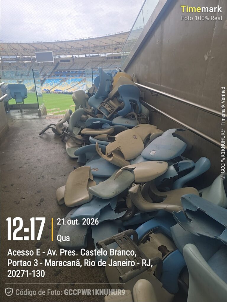 Maracanã revela quase 500 cadeiras quebradas e prejuízo de R$ 300 mil por vandalismo de Vasco e Boca