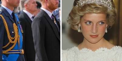 William e Harry já falaram publicamente sobre a perda Foto: Montagem/Fotos: Emilio Morenatti - WPA Pool/Getty Images e Terry Fincher/Arquivo Princesa Diana/Getty Images