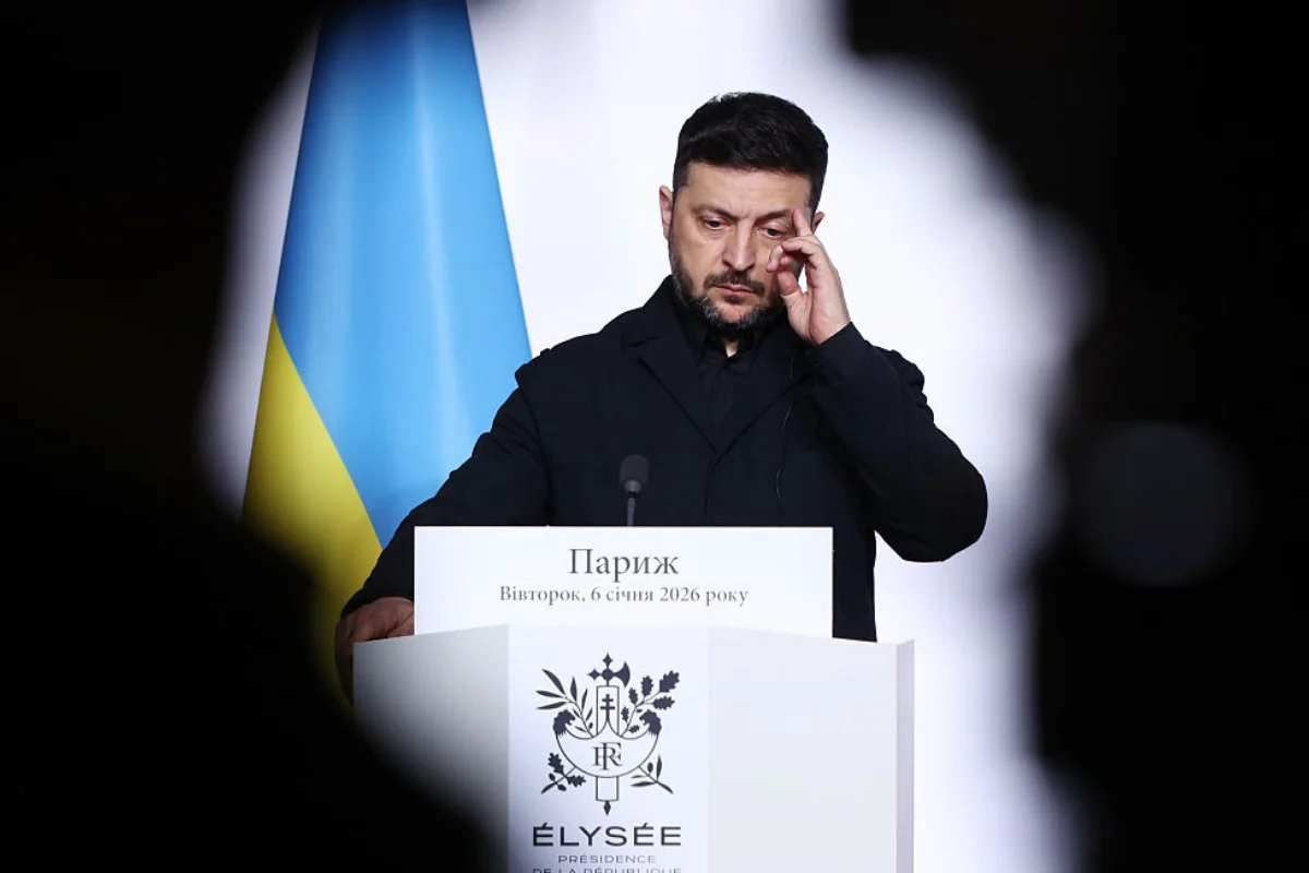 Imagem colorida mostra o presidente da Ucrânia, Volodymyr Zelensky - Metrópoles