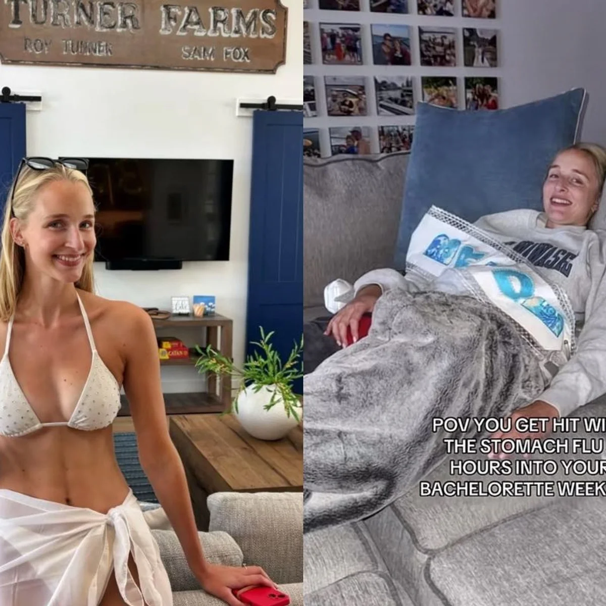 Noiva fica acamada durante despedida de solteira e amigas continuam a festa