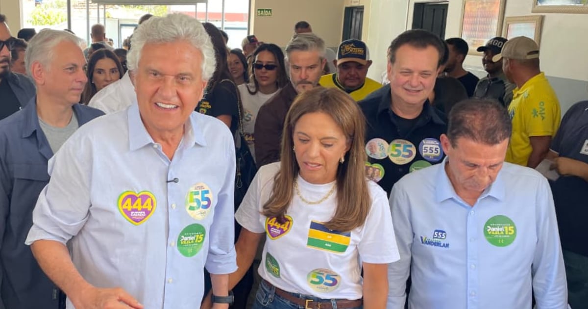 Caiado vota em Goiás, fala em ‘corrigir rumos’ do país e evita antecipar apoio no 2º turno